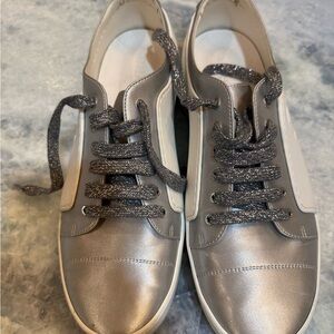 Stylish Silver Women's Sneakers by Chanel